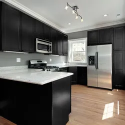 Dark kitchen design