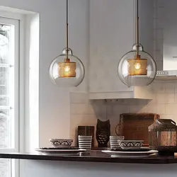 Pendant lamps for the kitchen photo