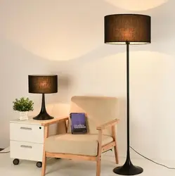 Floor lamps and floor lamps in the bedroom interior