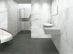 Bath Design White Marble With Gray