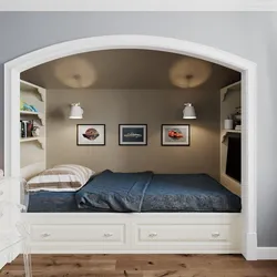 Дизайн Спальни Кровать В Углу Фото