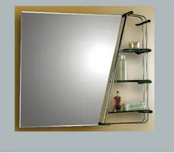 Bathroom mirror with shelf photo