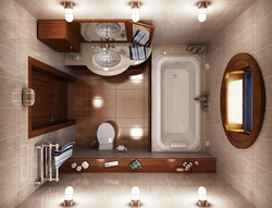 Interior design of a bathroom and toilet in the house