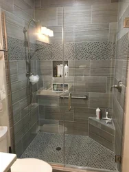 Bathroom design without bathtub with shower