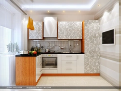 Light wallpaper for kitchen design