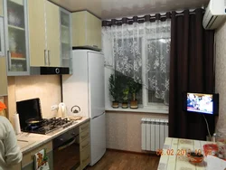Curtains for a small kitchen in Khrushchev in a modern design