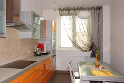 Curtains for a small kitchen in Khrushchev in a modern design