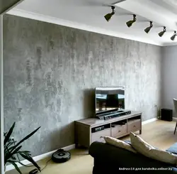 Современный дизайн стен в квартире штукатуркой