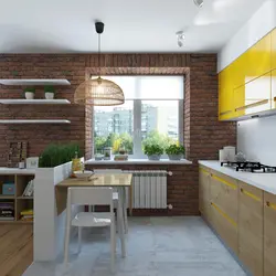 Loft style kitchens in apartments photo 9 sq.m.