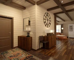 Wooden Wall In The Living Room Interior