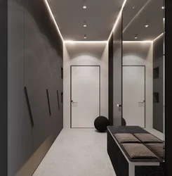 Design of a long hallway in a modern style