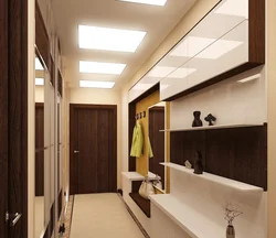 Design Of A Long Hallway In A Modern Style