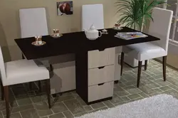 Folding kitchen table for a small kitchen photo