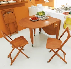 Folding kitchen table for a small kitchen photo