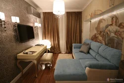 Угловой диван в гостиной 15 кв м фото