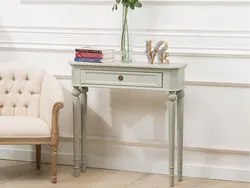 Photo console table in the hallway