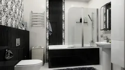 Black Bathtub Faucets In The Interior Photo