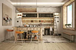 DIY loft style kitchen design