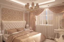 Дизайн штор в светлую спальню