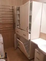 Пенал в ванную в интерьере