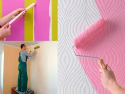 Kitchen painting walls with water-based paint photo design