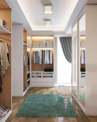 Photos of projects of one-story houses with a dressing room