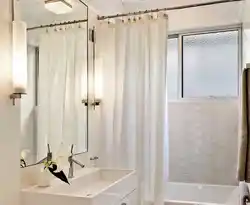 Curtain In The Bathroom Interior