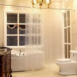 Curtain in the bathroom interior