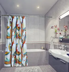 Curtain In The Bathroom Interior