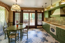 Kitchen interior in oriental style