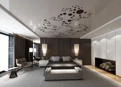 Потолок в гостиной дизайн 2023