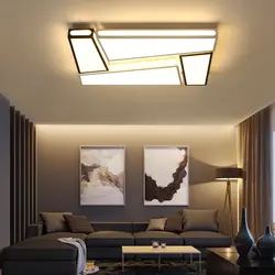 Light suspended ceilings in the living room photo