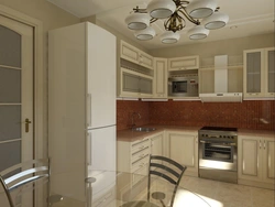 Corner kitchen design for 8 square meters