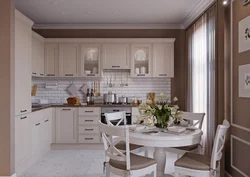 Small kitchens photos in light colors