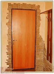 Decorating Doors With Decorative Stone In An Apartment Photo
