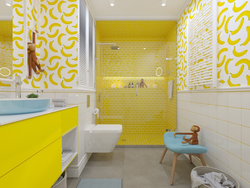 Bathtub white yellow design