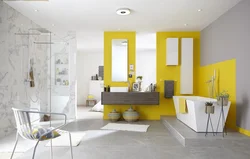 Bathtub white yellow design