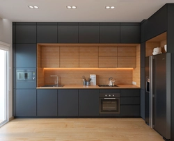 Kitchen with closed cabinets photo