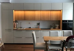 Kitchen with closed cabinets photo