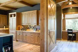 Kitchen with closed cabinets photo