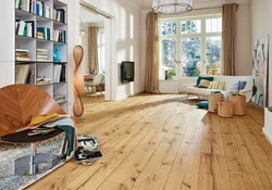 Living room interior with wooden floor