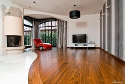 Living Room Interior With Wooden Floor