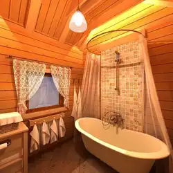 Bathroom design in a country house