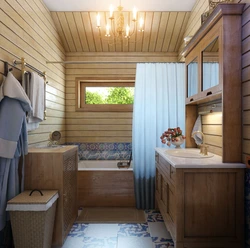 Bathroom design in a country house