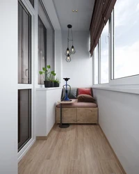 Дизайн длинного балкона в квартире