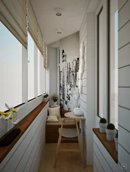 Design Of A Long Balcony In An Apartment