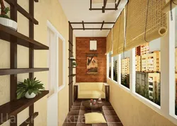 Design of a long balcony in an apartment