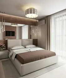 Bedroom design with window and balcony on different walls