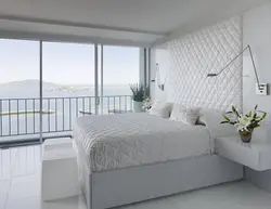 Bedroom design with window and balcony on different walls
