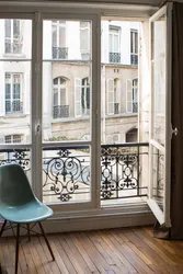 French windows in the apartment photo